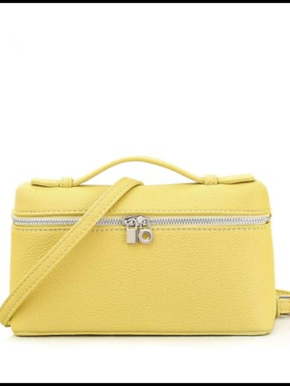 Small Crossbody Bag Pebbled PU Leather Top Handle Adjustable Strap